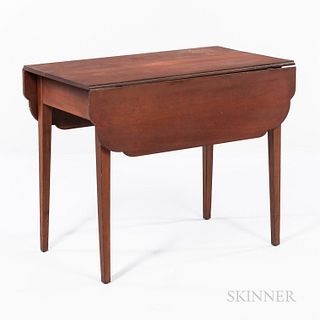 Country Red-painted Drop-leaf Table