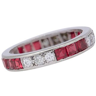 RUBY AND DIAMOND ETERNITY RING