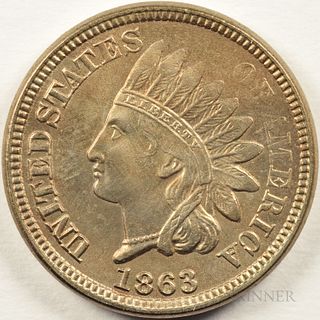 1863 Indian Head Cent and 1864 Two Cent Piece