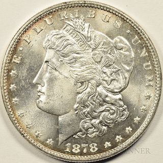 1878 Morgan Dollar, 8 Tail Feathers, MS-65