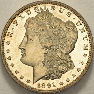 1891 Morgan Dollar, Proof-64