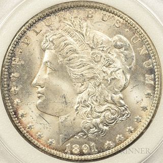 1891-CC Morgan Dollar, MS-62+