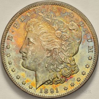 1891-CC Morgan Dollar, MS-64+