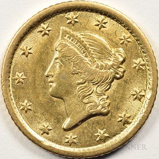 1853-O Gold Dollar, EF-45