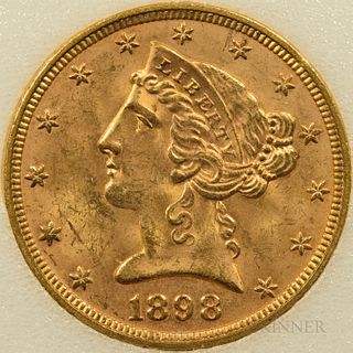 1898 Liberty Head Half Eagle, MS-63