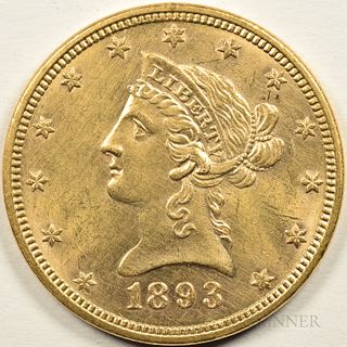 1893 Liberty Head Eagle Gold