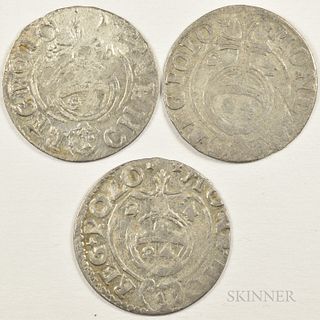 Group of Polish and English Hammered Coins and a Gold Arabian Coin