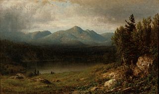 Alexander Helwig Wyant (American, 1836-1892) Mountain View with Lake alternatively titled  Mountain Lake Adirondacks