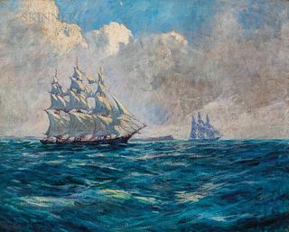 Philip Little (American, 1857-1942) Outward Bound, alternatively titled Coming Fog