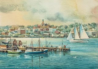 Donald Allen Mosher (American, 1945-2014) Gloucester Harbor