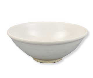 Chinese Ding Ware White Glazed Bowl, Five Dynasty