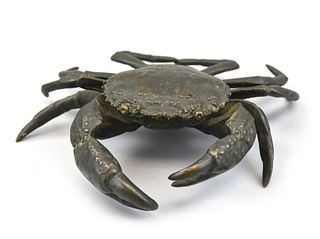 Japanese Cast Bronze Crab ,Meiji Period