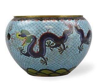 Large Chinese Cloisonne Washer, ROC Period