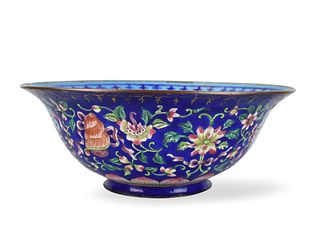 Chinese Canton Enamaled Floral Bowl ,19/20th C.