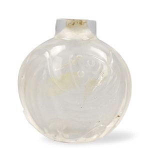 Chinese Rock Crystal Snuff Bottle, Qing Dynasty