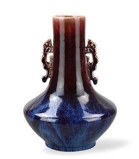 Chinese Flambe Glazed Vase ,18th C.