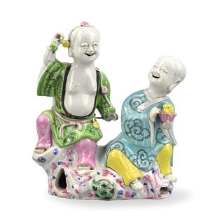 Chines Famille Rose"Hehe" Figure, 18th C.