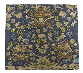 Chinese Kesi Embrodiery Cloth w/ Dragon, 19th C.