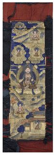 Chinese Tangka Scroll of Tara, 19th C.