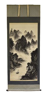 Chinese Scrolling Painting of Mountain ,"Shi Gong"