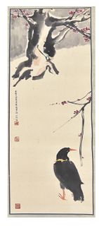 Chinese Painting of Magpie&Plum Tree, "Jiang Ren"