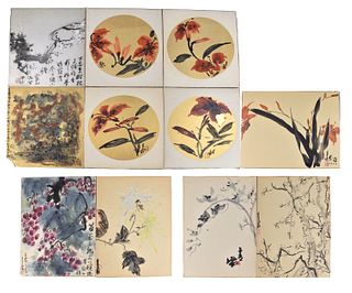11 Piece Group of Chinese Practice Paintings