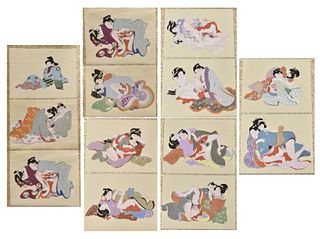 13 Japanese Erotic Painting in Scroll