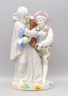 Antique Continental Porcelain Allegorical Figurine