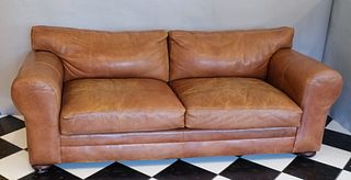 Ralph Lauren Style Leather Couch