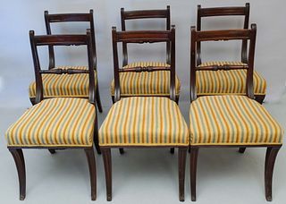 Set of Six Regency Style Saber Leg Chairs