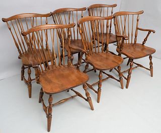 Set of 6 Custom Windsor Chairs