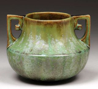  Fulper Pottery  Leopardskin Two-Handled Vase c1910s