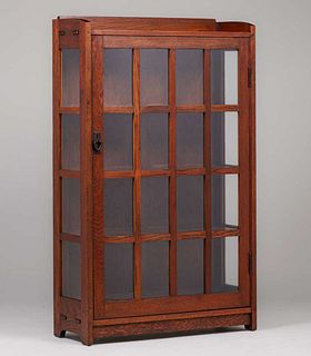 Gustav Stickley One-Door China Cabinet c1912-1915