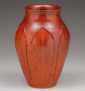 Russell Crook Grueby Pottery Salt Glazed Vase c1900