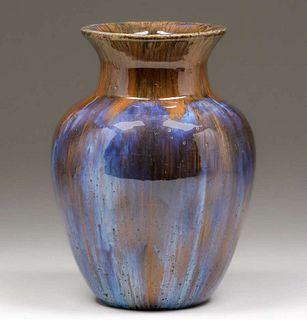 Fulper Pottery Blue Flambe Vase c1910s