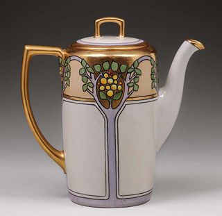 American Arts & Crafts Hand Decorated Austrian Porcelain Pitcher c1910