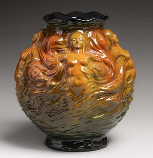 Vance Avon  Art Nouveau Mermaid Vase c1900-1905