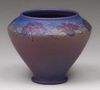 Rookwood Pottery Louise Abel Matte Purple Floral Vase 1925