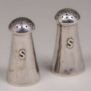 Lebolt - Chicago Sterling Silver Salt Shakers c1910s