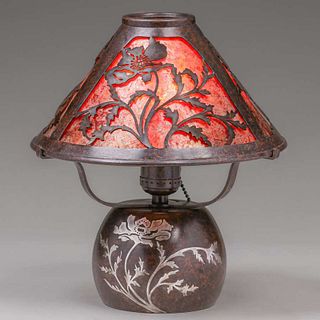 Heintz Sterling on Bronze Boudoir Lamp c1915