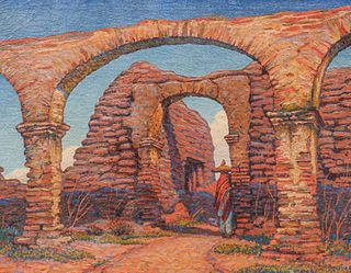 Francisco Cornejo Painting "Ruins of Capistrano" c1920s