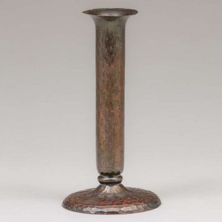 Roycroft Hammered Copper Flared Stem Vase c1920s