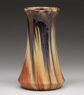 Fulper Pottery Corseted Flambe Vase c1910s