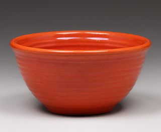 Bauer #24 Orange Ringware Bowl c1920s