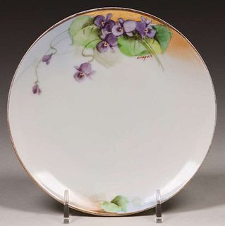 Everett Studio Hand Painted Bavarian Porcelain Plate c1910