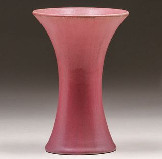 Fulper Pottery Flared Matte Pink Vase c1910s