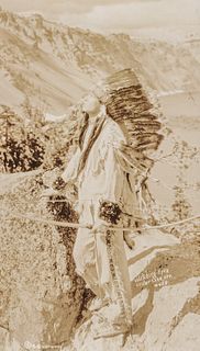 Burhl R. Harwood Photo Native American Crater Lake c1910s