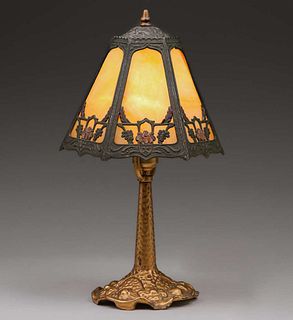 Bradley & Hubbard  Six-Sided Boudoir Lamp c1920s