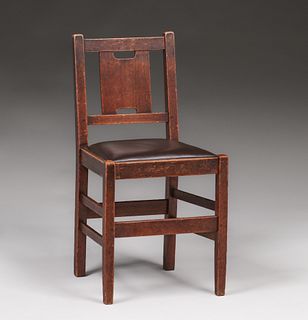 Gustav Stickley H-Back Vanity Chair c1912-1915