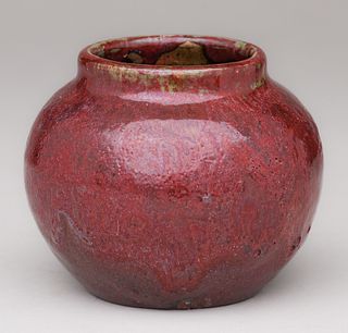 Arts & Crafts Oxblood Art Pottery Vase c1910s